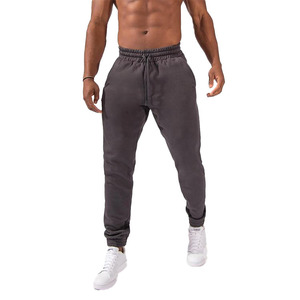 Vente en gros de pantalons pour hommes avec logo personnalisé pantalons pour hommes en polaire de sport de gymnastique pantalons de jogging empilés décontractés pour hommes - Product Image 2