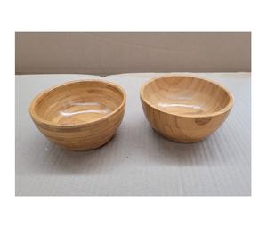 Juego de cuencos de bambú con tapas para almacenamiento de cocina, vajilla ecológica para servir alimentos, preparación de cocina decorativa - Product Image 2