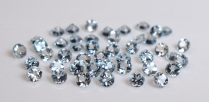 Aguamarina natural de 4mm Corte redondo facetado-Aguamarina suelta de calidad superior - Product Image 5