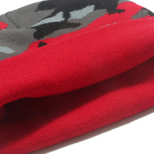 Jacquard <b>Beanie</b> Custom Printing Winter Camo Knitted Cap Outdoor Cycling <b>Wool</b> Hat Cuffless Camouflage jacquard <b>beanie</b> - Product Image 3