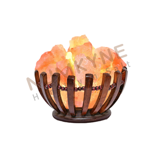Lampe à Bouquet en Pierre de Sel de l'Himalaya avec Cordon de Variateur pour Décoration Intérieure, Spa, Sauna et Espaces Bien-être - Product Image 5