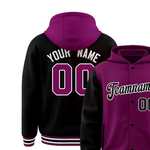 Chaqueta Varsity con Capucha y Diseño de Etiqueta Personalizada de Alta Calidad de Ryan Pro Gear, Cuello Alto, Transpirable, Suministro de Fábrica - Product Image 4