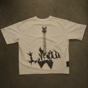 Camiseta recortada personalizada del fabricante Vintage, camiseta Boxy 100% algodón de gran tamaño con estampado gráfico, camiseta ajustada Boxy Fit para hombre - Product Image 6