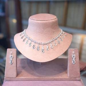 ชุดเครื่องประดับแฟชั่นทองแดงชุบเงินสำหรับผู้หญิง - Product Image 4