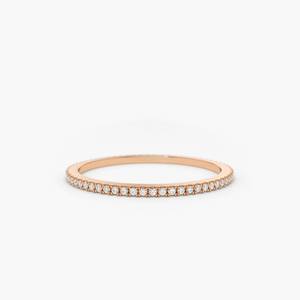 Bijoux personnalisés 10k 14k 18k véritable or jaune taille ronde diamant naturel bague de fiançailles bijoux de mariage de qualité supérieure pour femmes - Product Image 3