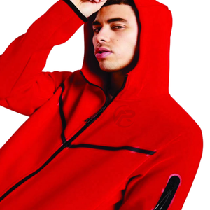 Men's <b>Winter</b> Plus Size Hooded Solid Customized Two Piece Tracksuit Set 100% Cotton Bulk - Product Image 3