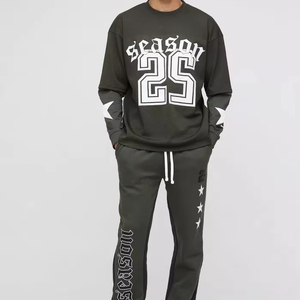 Vente en gros de survêtements personnalisés en maille pour hommes, surdimensionnés, imprimés, vêtements décontractés, survêtements respirants et confortables pour hommes - Product Image 1