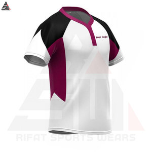 Venta Caliente Conjuntos Personalizados de Secado Rápido con Impresión Digital Antibacterianos y Transpirables Uniformes de Rugby Jersey 100% Poliéster Unisex Servicios OEM - Product Image 2