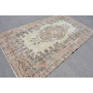 Clásico Beige Marrón 5,4 X 9.3ft Vintage Alfombra turca Faux Rabbit Fur Latex Patchwork Rectangular Pasillo Alfombras para cabecera Nuevo - Product Image 2