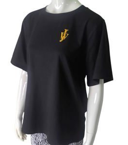 Camiseta informal de punto de algodón 100% de alta calidad para mujer, 180 gramos, transpirable, antiarrugas, secado rápido, diseño personalizado, serigrafiado - Product Image 2