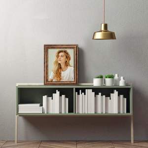 8x10 <b>Picture</b> <b>Frame</b> Rustic Brown Wood Pattern Photo <b>Frames</b> 4 Packs for Tabletop or Wall Mount <b>Vintage</b> Brown Wood Grain & Clear Gl - Product Image 4