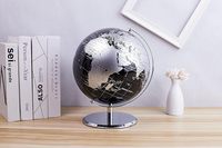Globo terráqueo para educación científica con base de metal, globo terráqueo de tamaño de 23cm