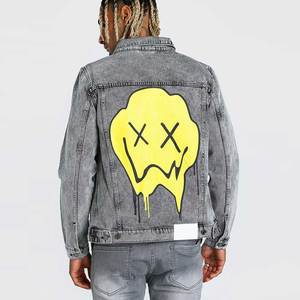 Street Wear Premium Quality Vintage Terry Men's Jeans Jacket Hip Hop Style Heavy Cotton Men's Denim Jacket - Product Image 5