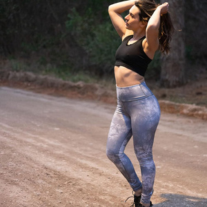 Women Custom Printed <b>Leggings</b> with breathable stretch fabric OEM logo customization ideal for promotions branding and retail use - Product Image 4