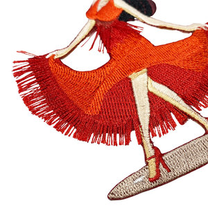 Pompon brodé de danse flamenco fer sur patchs - Product Image 3