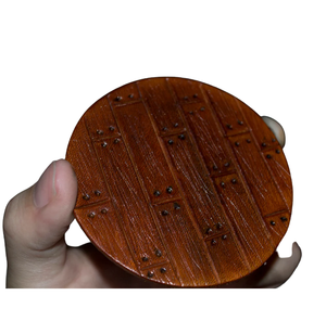 แผ่นรองแก้วลายสร้างสรรค์สีดำดีไซน์เนอร์ถาดหนังสำหรับทานอาหาร - Product Image 1