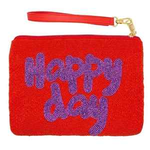 Pochette à monnaie brodée en perles de rocaille de l'Inde Pochette faite à la main pour femme - Product Image 2