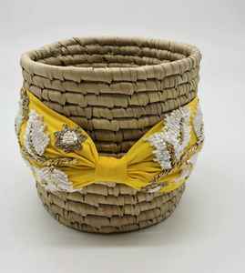 Yellow Blossom All-Hand Beaded <b>Headband</b> Soft Cushioned and Easy-to-Wear with Hand Embroidery - Product Image 3