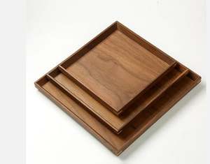 Nueva llegada Bandeja de madera de diseño Bandeja de servicio de forma rectangular con calidad superior para proveedores de restaurantes de hoteles - Product Image 1