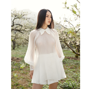 Alida Jupe plissée Bon Prix Durable Pour Bureau Dame Luxe Design Mode Marque Emballage Personnalisé Vietnam Fabricant - Product Image 5