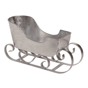 Christmas Occasion Decorative Wholesale Custom Galvanized Metal Simple <b>Santa</b> <b>Sleigh</b> Vehicle Indoor Outdoor Standing Ornament - Product Image 5