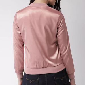 New Winter Style Solid Plain Color Women's Bomber <b>Jacket</b> Slim Fit Breathable Nylon <b>Lining</b> Knitted Made <b>With</b> Good Material - Product Image 3