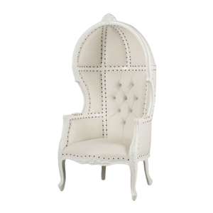 Chaises de trône blanches en argent doré de luxe dossier haut marié mariée roi chaise de mariage royale reine conception demande de chaise personnalisable - Product Image 1