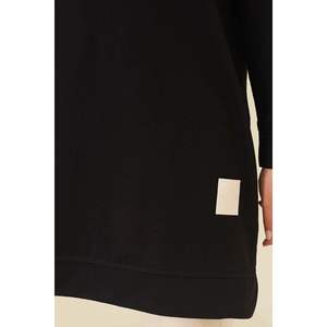 Tunique Brodée Décontractée Noir - Product Image 4