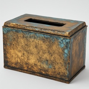 Boîte à mouchoirs en métal décorative classique avec couleur et taille personnalisables, fabriquée à la main pour des maisons élégantes, durable et fiable - Product Image 1