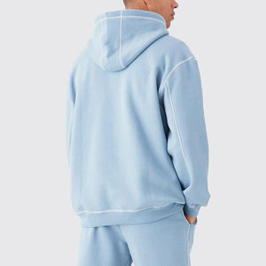 Chándal Flapper personalizable 350GSM para hombre con pantalones acampanados y chaqueta con capucha 100% algodón de marca con posicionamiento frontal del logotipo - Product Image 3