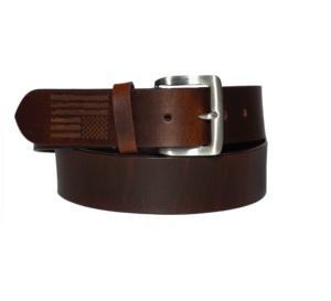 Ceinture en cuir de qualité supérieure fabriquée à la main avec ceinture de conception classique Boucle en métal durable Ajustement réglable au meilleur prix OEM & OEM - Product Image 1