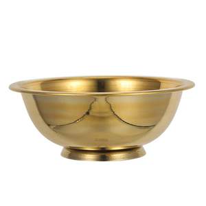 Bol en laiton de style antique avec finition dorée polie adapté à la pièce maîtresse de la salle de pooja ou à la table à manger élégante - Product Image 1