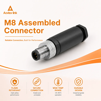 Connecteur M8 étanche personnalisé pour câblage sur site, Profibus 4 broches mâle et femelle, prise de câble droite M8, connecteur M8