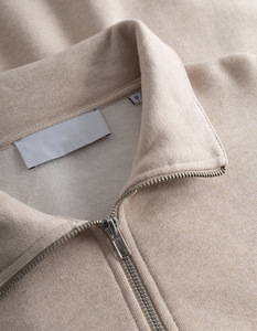 Sudaderas personalizables con cuello de cremallera para hombre Sudadera con capucha de gran tamaño con cuello de cremallera cuarto Impreso Fleece Mezcla de algodón - Product Image 4