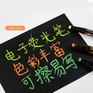 Baoke-rotulador <span class=keywords><strong>de</strong></span> <span class=keywords><strong>tiza</strong></span> LED fluorescente <span class=keywords><strong>de</strong></span> neón, marcador borrable <span class=keywords><strong>de</strong></span> 10mm, 4mm, 7 colores, suministros <span class=keywords><strong>de</strong></span> arte <span class=keywords><strong>para</strong></span> pintura, MP4901 - Product Image 2