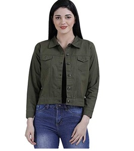 แจ็กเก็ตยีนส์สำหรับฤดูหนาวปรับแต่งได้เสื้อแจ็กเก็ตยีนส์แบบวินเทจผ้ายีนส์คอตั้งความยาวสั้น - Product Image 2