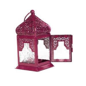 Lanternes marocaines modernes et colorées en métal et verre, faites à la main pour Noël 2026, pour la décoration intérieure, à suspendre et à poser sur table - Product Image 6