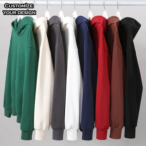 Sweat à capuche surdimensionné pour hommes de meilleure qualité 500gsm sweat-shirt à épaules tombantes brodé en coton éponge français épais - Product Image 3