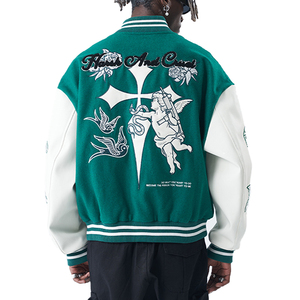 Veste universitaire classique unisexe doublée en polaire, respirante, design personnalisé, tissu en coton polyester pour les fans de baseball en hiver - Product Image 5