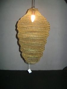 Lámpara colgante de diseño E27 para decoración del hogar, alambre de hierro candelabro de tejido a mano, lámpara colgante de techo para sala de estar - Product Image 3