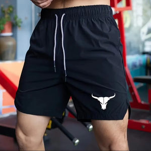 Pantalones cortos informales para hombre hechos a medida con logotipo para correr, sudor, entrenamiento, Fitness, deportes atléticos, pantalones cortos estampados de poliéster para gimnasio - Product Image 1