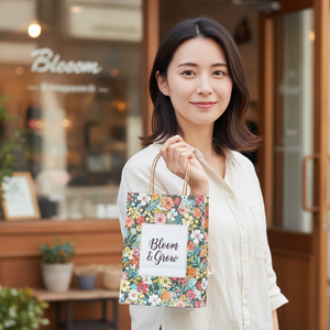 Sac fourre-tout personnalisé en papier d'art de luxe, écologique et recyclable, avec logo tendance du Vietnam pour la décoration/cadeau haut de gamme - Product Image 2