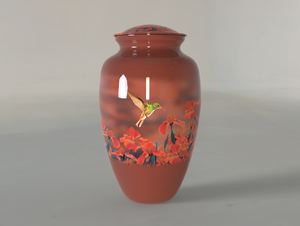 Urne de crémation New Color Humming Bird pour les cendres humaines, y compris le sac en velours gratuit - Product Image 3