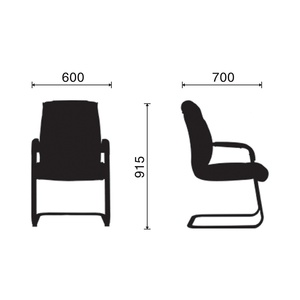 เก้าอี้นั่งคุกเข่า Floria 02 BFGCQ022 รุ่น Ergonomic พร้อมฐานโครเมียมและที่วางแขนแบบติดตั้งถาวร หุ้มเบาะอย่างดี เหมาะสำหรับห้องประชุม - Product Image 4