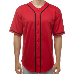 Ropa deportiva de béisbol transpirable personalizada más vendida, uniformes de poliéster ligeros y cómodos con cuello redondo para atletas - Product Image 4