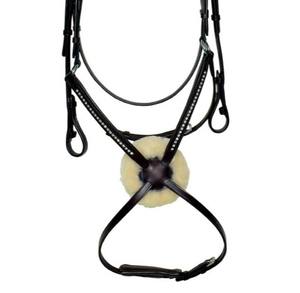 Brida de Alta Calidad para Caballo, con Diadema de Cristal, Almohadilla Central de Piel de Oveja Suave, Equipo Ecuestre, Brida de Cuero Personalizable - Product Image 3