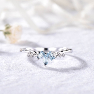 Anillos de oro de 14kt, piedras preciosas de Topacio Azul, nuevo diseño de lujo, anillos de joyería fina de oro macizo con anillo de diamantes reales - Product Image 2