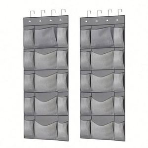 Organizador de Zapatos de Tela de 5 Niveles para Colgar Sobre la Puerta, con 4 Ganchos Metálicos Resistentes, Solución de Almacenamiento para Puerta - Product Image 1