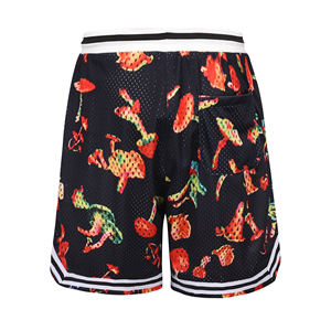 Short de basket-ball double couche pour hommes, en maille respirante et short de style décontracté à sublimation de couleur unie, vente en gros 2025 personnalisé - Product Image 5