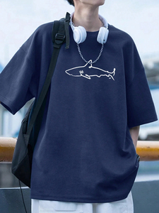 T-shirt personnalisé 80 GSM pour homme, 100 % coton, coupe ample, qualité luxe, col rond, streetwear, t-shirt oversize pour homme - Product Image 4